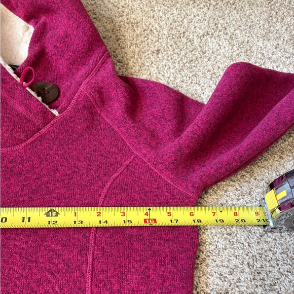 KOPPEN Fleece Pullover with Sherpa lined Hoodie Pink Size Small - Picture 6 of 7